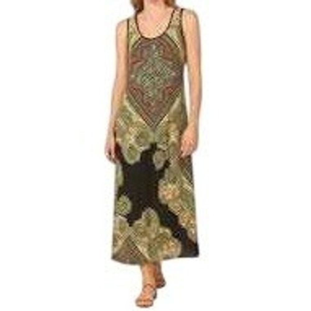 Boston Proper Paisley Baroque Maxi Dress‎ 16